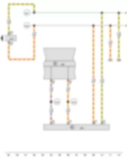 Wiring Diagram  AUDI Q3 2012 - Control unit in dash panel insert - Data bus diagnostic interface