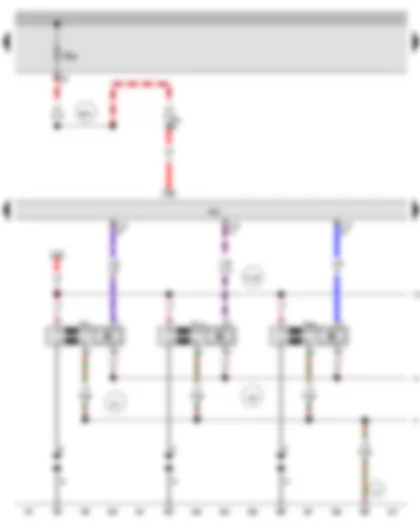 Wiring Diagram  AUDI Q3 2016 - Engine control unit - Ignition coil 1 with output stage - Ignition coil 2 with output stage - Ignition coil 3 with output stage