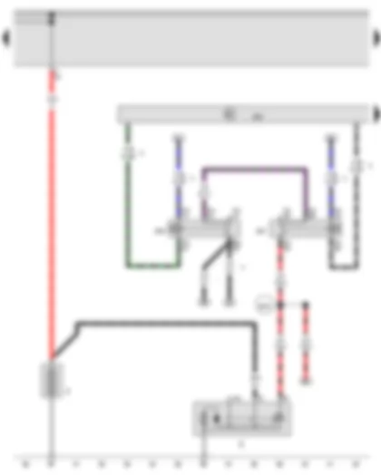 Wiring Diagram  AUDI Q3 2013 - Battery - Starter - Engine control unit - Starter relay 1 - Starter relay 2