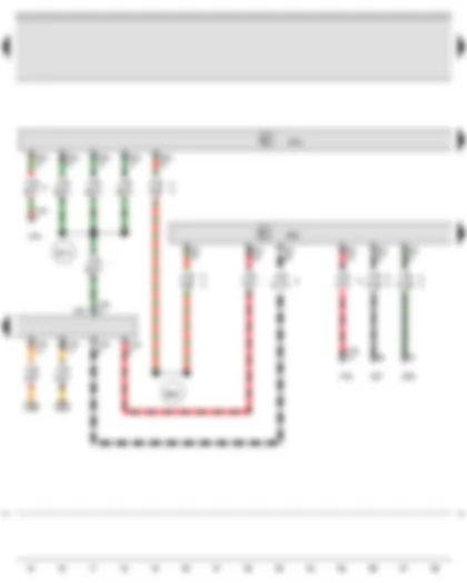 Wiring Diagram  AUDI Q3 2014 - Onboard supply control unit - Steering column electronics control unit - Engine control unit