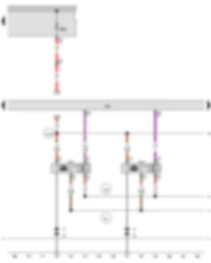 Wiring Diagram  AUDI Q3 2014 - Engine control unit - Ignition coil 1 with output stage - Ignition coil 2 with output stage
