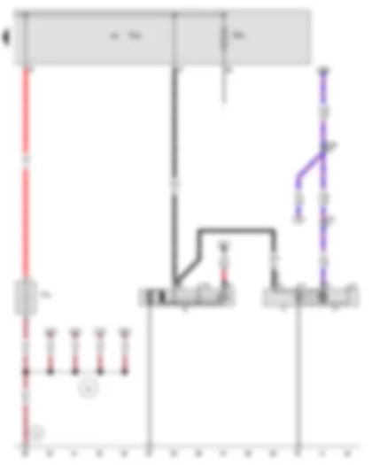 Wiring Diagram  AUDI Q5 2012 - Starter - Alternator - Voltage regulator - Terminal 30 wiring junction 2 - Jump start socket