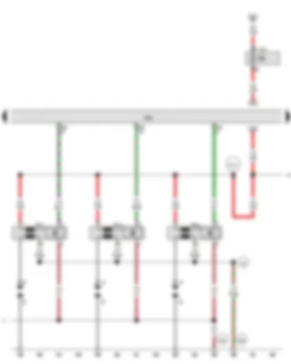 Wiring Diagram  AUDI Q5 2009 - Engine control unit - Ignition coil 1 with output stage - Ignition coil 2 with output stage - Ignition coil 3 with output stage