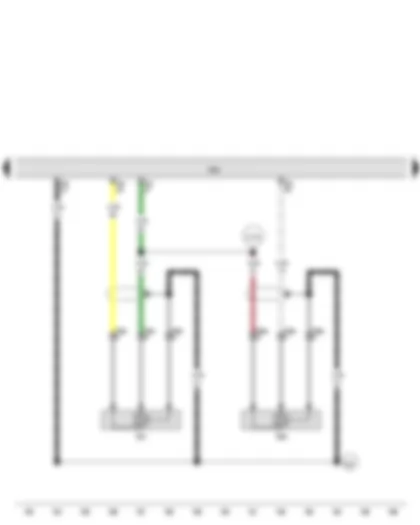 Wiring Diagram  AUDI Q5 2015 - Knock sensor 1 - Knock sensor 2 - Engine control unit