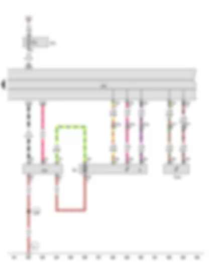 Wiring Diagram  AUDI Q5 2015 - Fuel gauge sender - Fuel system pressurisation pump - Control unit in dash panel insert - Fuel pump control unit