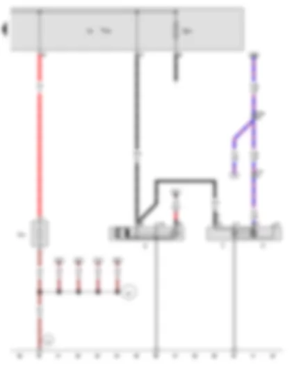 Wiring Diagram  AUDI Q5 2012 - Starter - Alternator - Voltage regulator - Terminal 30 wiring junction 2 - Jump start socket