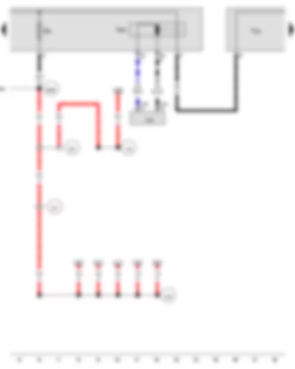 Wiring Diagram  AUDI Q5 2014 - Battery isolation igniter - Terminal 30 wiring junction 2