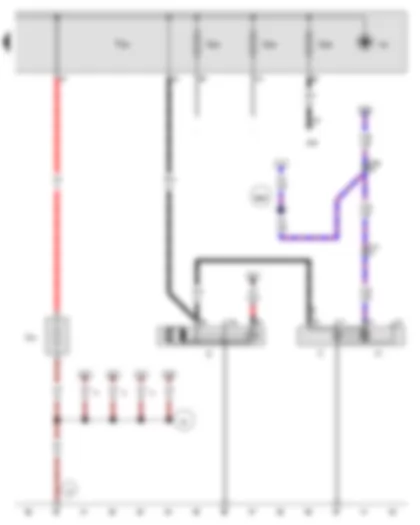 Wiring Diagram  AUDI Q5 2013 - Starter - Alternator - Voltage regulator - Terminal 30 wiring junction 2 - Jump start socket