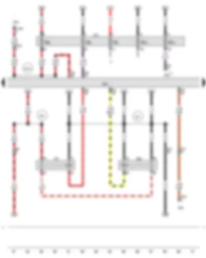 Wiring Diagram  AUDI Q5 2013 - Starter motor relay - Engine control unit - Starter motor relay 2