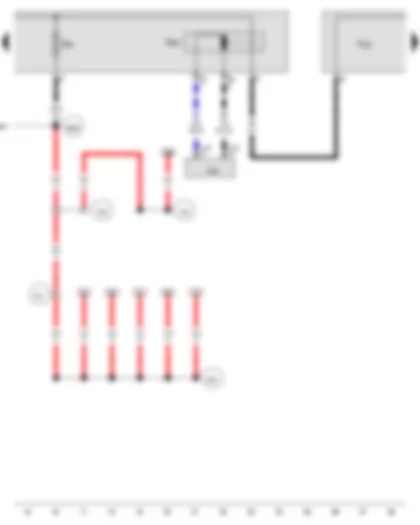 Wiring Diagram  AUDI Q5 2014 - Battery isolation igniter - Terminal 30 wiring junction 2