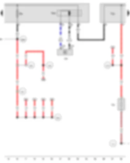 Wiring Diagram  AUDI Q5 2013 - Battery isolation igniter - Terminal 30 wiring junction 2