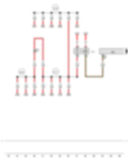 Wiring Diagram  AUDI Q5 2013 - Terminal 30 voltage supply relay - Engine control unit