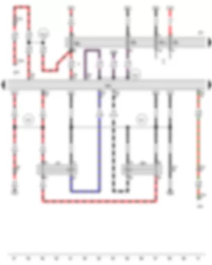 Wiring Diagram  AUDI Q5 2013 - Starter motor relay - Starter motor relay 2 - Fuse carrier 1