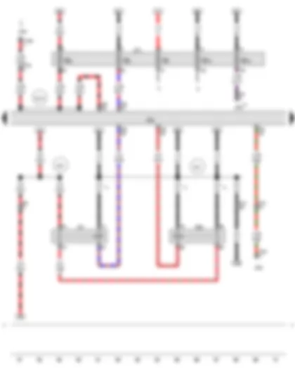 Wiring Diagram  AUDI Q5 2015 - Starter motor relay - Engine control unit - Starter motor relay 2