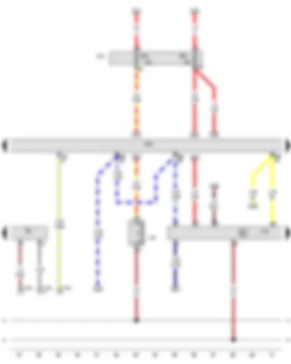 Wiring Diagram  AUDI Q5 2009 - Special vehicle control unit - Accident data memory - Two-way radio - 12 V socket 4