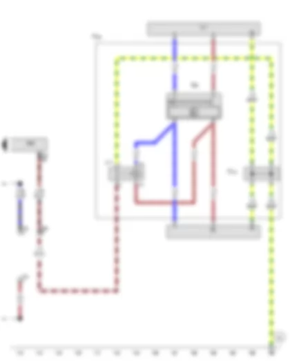 Wiring Diagram  AUDI Q5 2009 - Special vehicle control unit - Blocking relay - Wiring connector - Distribution box - Exterior socket - 230 V - 110 V - Interior socket - 230 V - 110 V