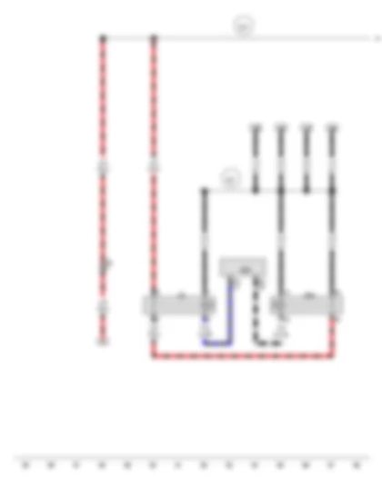 Wiring Diagram  AUDI Q5 2012 - Starter motor relay - Engine control unit - Starter motor relay 2
