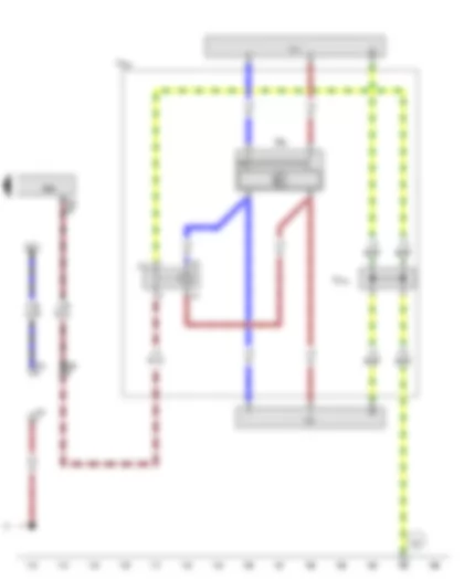 Wiring Diagram  AUDI Q5 2015 - Special vehicle control unit - Blocking relay - Wiring connector - Distribution box - Exterior socket - 230 V - 110 V - Interior socket - 230 V - 110 V