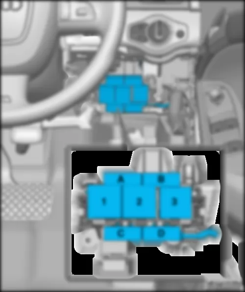 AUDI Q5 2014 3-pin relay/fuse holder