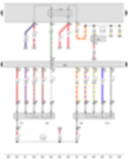 Wiring Diagram  AUDI Q7 2008 - Lambda probe - Engine control unit - Engine component current supply relay