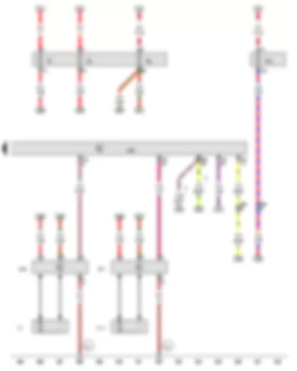 Wiring Diagram  AUDI Q7 2008 - Radiator fan control unit - Engine control unit - Radiator fan - Radiator fan 2