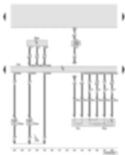 Wiring Diagram  AUDI Q7 2012 - Engine control unit - lambda probe - exhaust gas temperature sender 1 - exhaust gas pressure sensor 1 - temperature sender before particulate filter