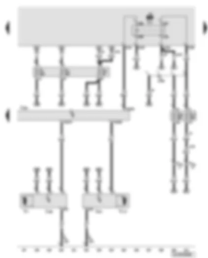 Wiring Diagram  AUDI Q7 2008 - Engine control unit - fuel pump relay - radiator fan control unit - radiator fan