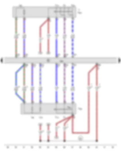 Wiring Diagram  AUDI Q7 2009 - Driver side central locking lock unit - Driver door control unit