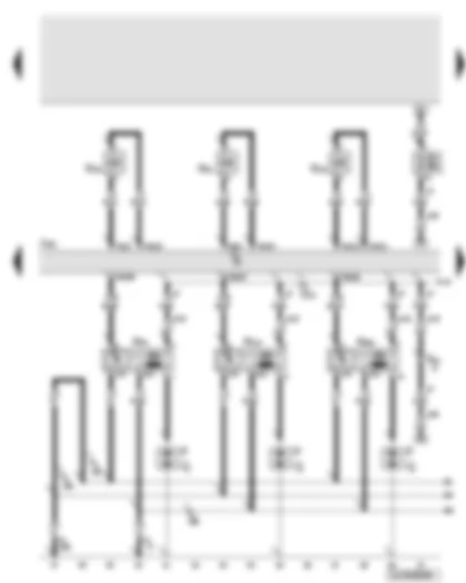 Wiring Diagram  AUDI Q7 2008 - Engine control unit - injector for cylinders 1 - 3 - ignition coil 1 - 3 with output stage