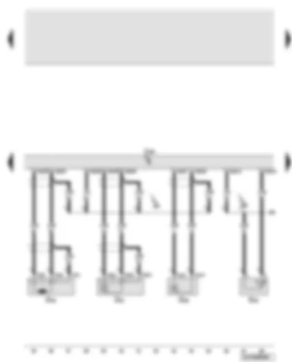 Wiring Diagram  AUDI Q7 2008 - Engine control unit - engine speed sender - knock sensor - coolant temperature sender