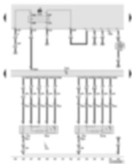 Wiring Diagram  AUDI Q7 2008 - Engine control unit - engine component current supply relay - lambda probe - lambda probe heater