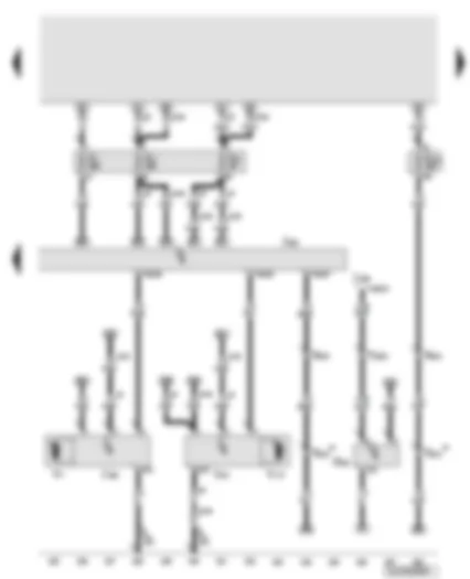 Wiring Diagram  AUDI Q7 2007 - Engine control unit - radiator fan control unit - radiator fan control unit 2 - high pressure sender