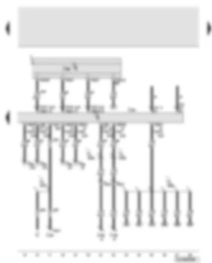 Wiring Diagram  AUDI Q7 2008 - Data bus diagnostic interface - control unit in dash panel insert
