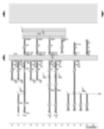 Wiring Diagram  AUDI Q7 2008 - Data bus diagnostic interface - control unit in dash panel insert