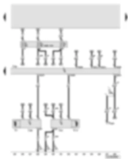 Wiring Diagram  AUDI Q7 2008 - Engine control unit - radiator fan control unit - radiator fan