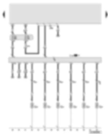 Wiring Diagram  AUDI Q7 2010 - Automatic glow period control unit - glow plugs