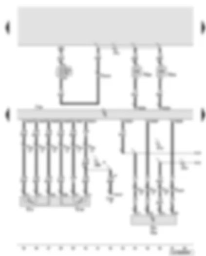 Wiring Diagram  AUDI Q7 2011 - Engine control unit - accelerator position sender - charge air pressure sender - intake air temperature sender - fuel pressure regulating valve - fuel metering valve