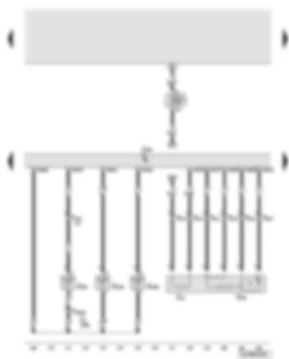 Wiring Diagram  AUDI Q7 2012 - Engine control unit - lambda probe - exhaust gas temperature sender 1 - exhaust gas temperature sender 3 - exhaust gas recirculation temperature sensor