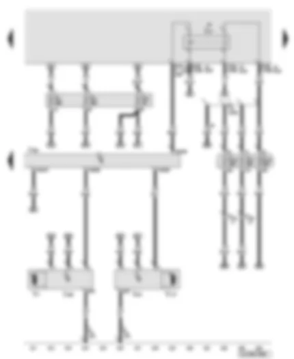 Wiring Diagram  AUDI Q7 2011 - Engine control unit - fuel pump relay - radiator fan control unit - radiator fan