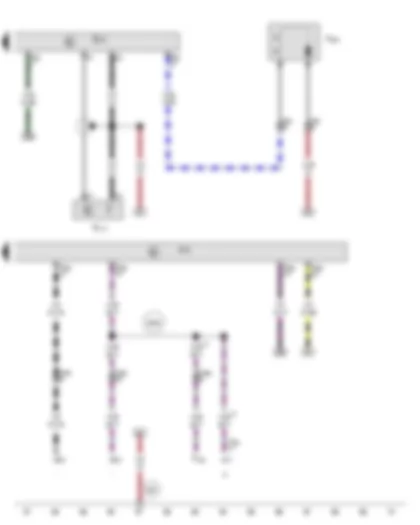 Wiring Diagram  AUDI Q7 2010 - Entry and start authorisation switch - Gear selector position P switch - Aerial amplifier 4