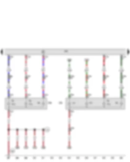 Wiring Diagram  AUDI Q7 2010 - Convenience system central control unit - Right tail light