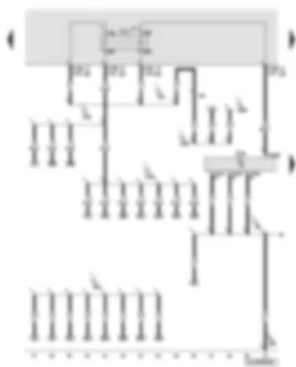 Wiring Diagram  AUDI Q7 2010 - Engine control unit - terminal 30 voltage supply relay