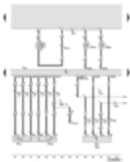Wiring Diagram  AUDI Q7 2010 - Engine control unit - accelerator position sender - charge air pressure sender - intake air temperature sender - fuel pressure regulating valve - fuel metering valve