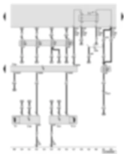Wiring Diagram  AUDI Q7 2010 - Engine control unit - fuel pump relay - radiator fan control unit - radiator fan