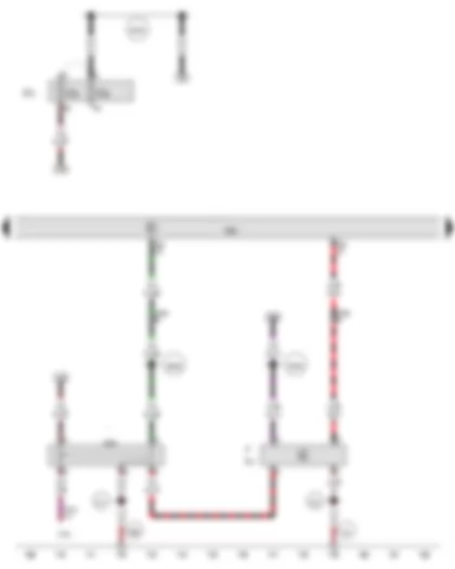 Wiring Diagram  AUDI Q7 2011 - Brake light switch - Brake pedal switch - Brake light suppression relay - Engine control unit