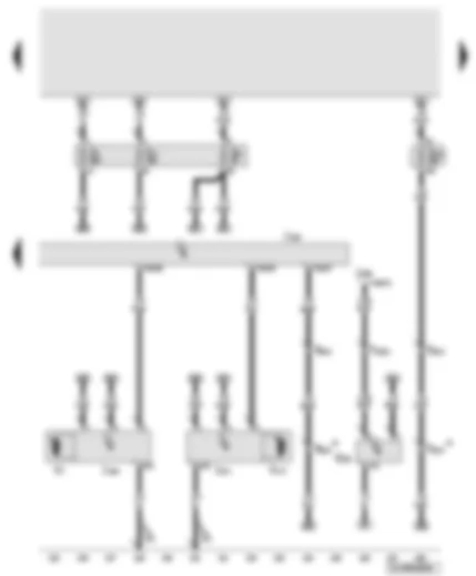 Wiring Diagram  AUDI Q7 2010 - Engine control unit - radiator fan control unit - radiator fan control unit 2 - high pressure sender