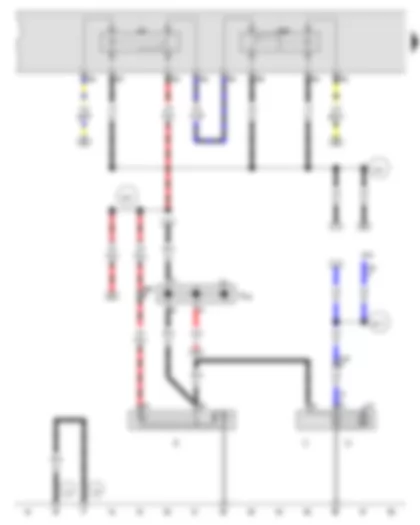 Wiring Diagram  AUDI Q7 2011 - Starter - Alternator - Starter motor relay - Starter motor relay 2 - Jump start socket