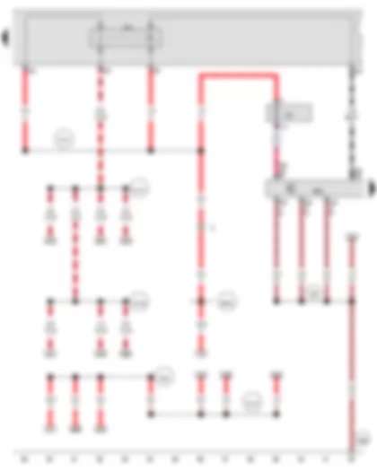 Wiring Diagram  AUDI Q7 2010 - Main relay - Engine control unit