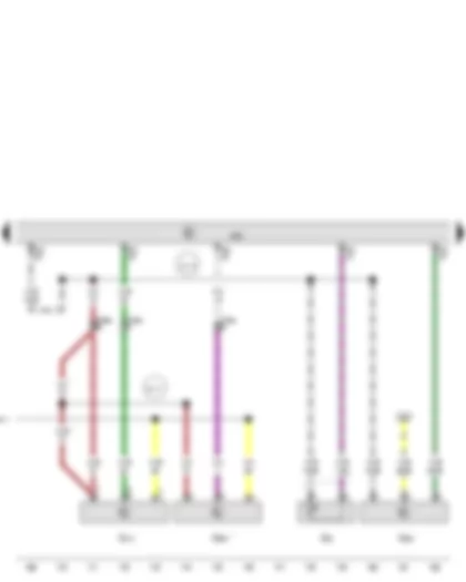 Wiring Diagram  AUDI Q7 2011 - Radiator outlet coolant temperature sender - Brake servo pressure sensor - Fuel pressure sender for low-pressure - Sender 1 for secondary air pressure - Engine control unit