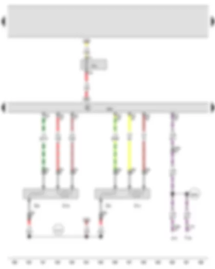 Wiring Diagram  AUDI Q7 2010 - Lambda probe after catalytic converter - Lambda probe 2 after catalytic converter - Engine control unit